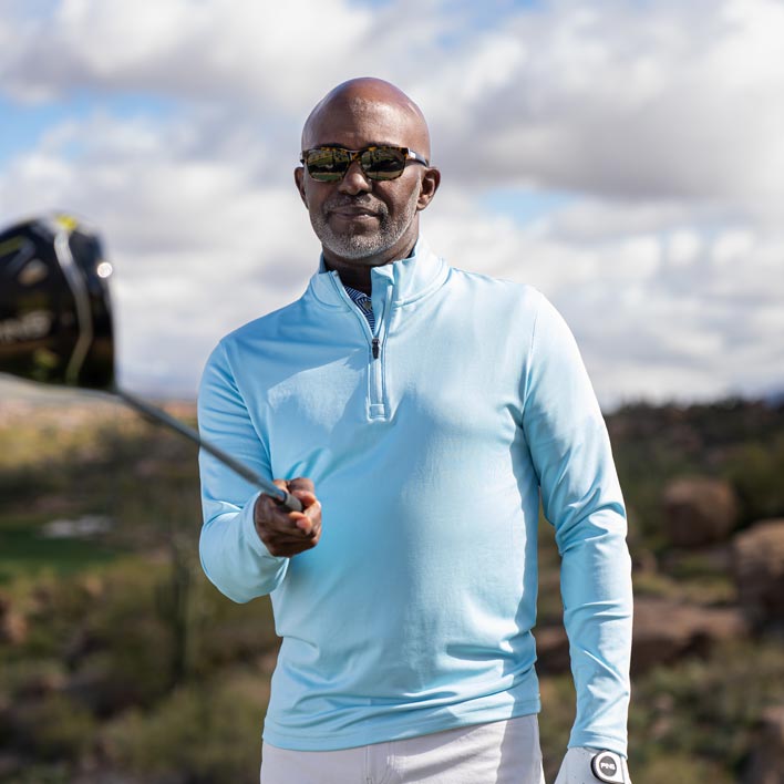 Valley Quarter Zip - Sky - PING